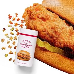 NWT The Original Chick-fil-A Chicken Sandwich Shaped Puzzle, 1000 pieces